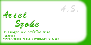 ariel szoke business card
